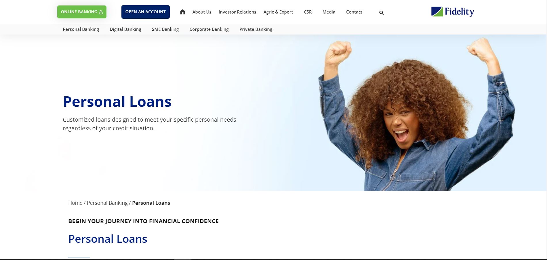 How to get a loan from Fidelity Bank
